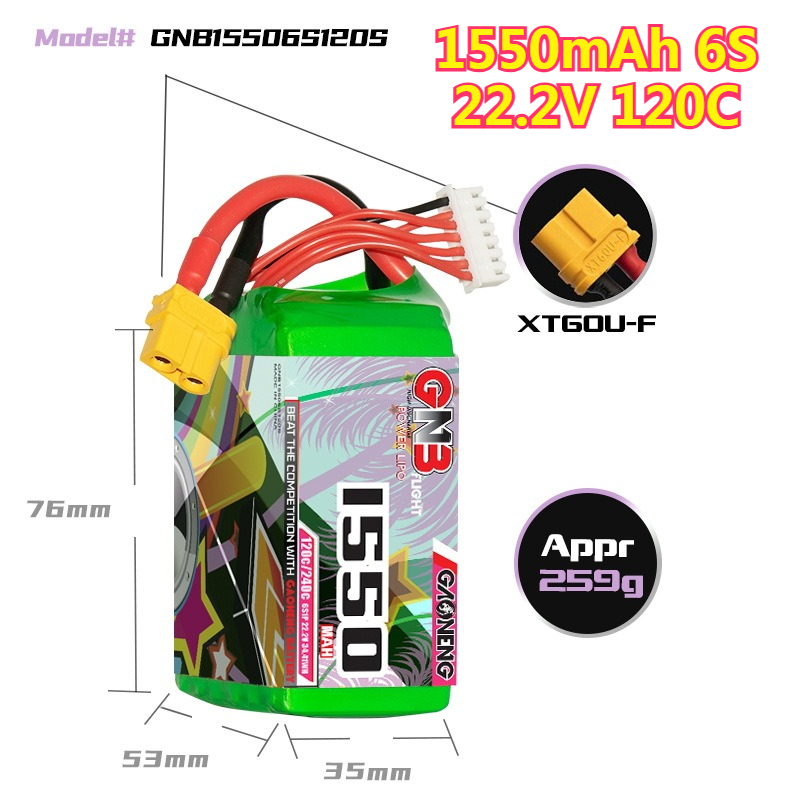1550mAh 120C LiPo Battery 4S 1 - Drone Battery 4S ulasan dan harga