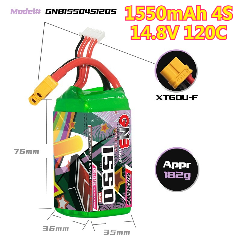 1550mAh 120C LiPo Battery 4S 1 - Drone Battery 4S ulasan dan harga