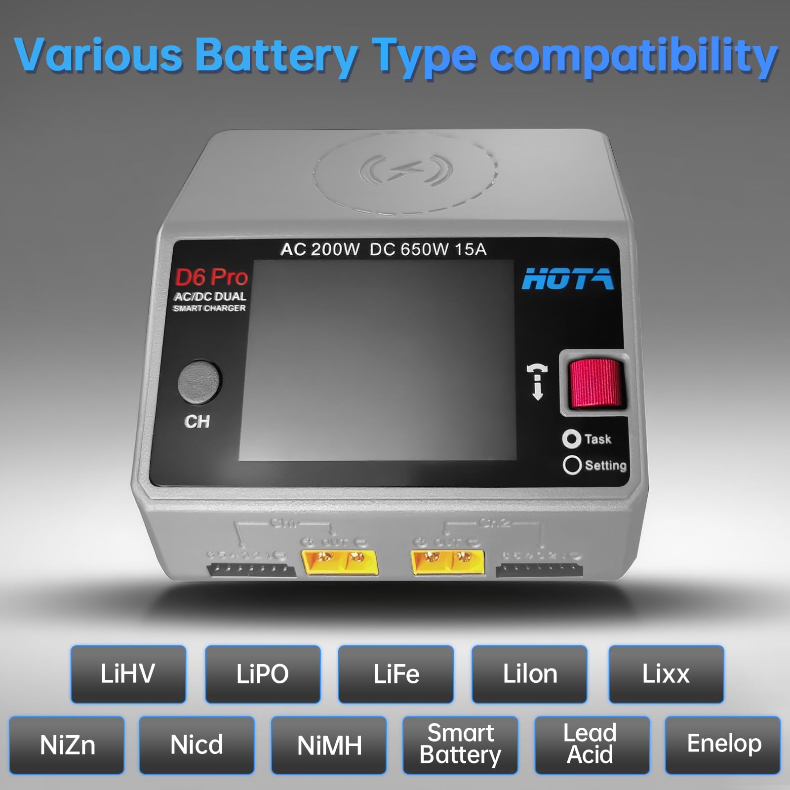 NEW HOTA D6 Pro Grey AC 200w D - Drone Battery Smart ulasan dan harga